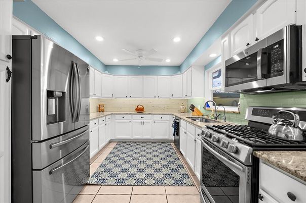 Interior, Kitchen, Recessed Lighting, Stainless Steel Appliances