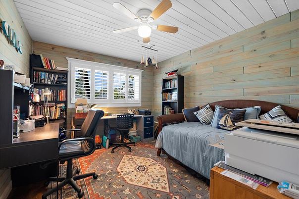 Home Office, Interior, Wooden Walls