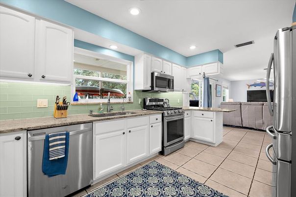 Interior, Kitchen, Recessed Lighting, Stainless Steel Appliances
