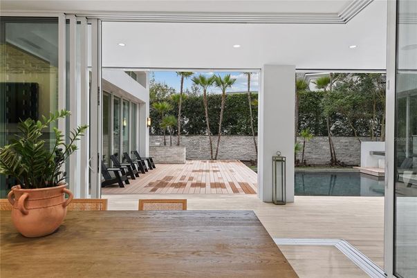 Interior, Pool, Recessed Lighting, Wood Texture Flooring