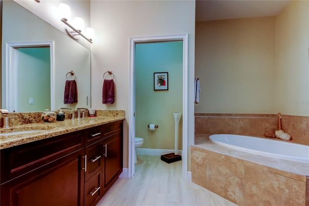 Bathroom, Dual Sink Vanities, Interior, Wood Texture Flooring