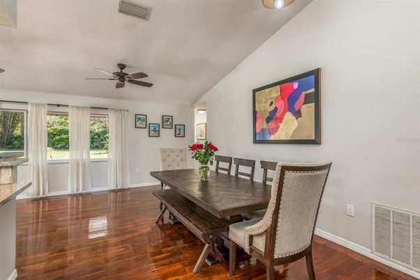 Dining room, Interior, Wood Texture Flooring