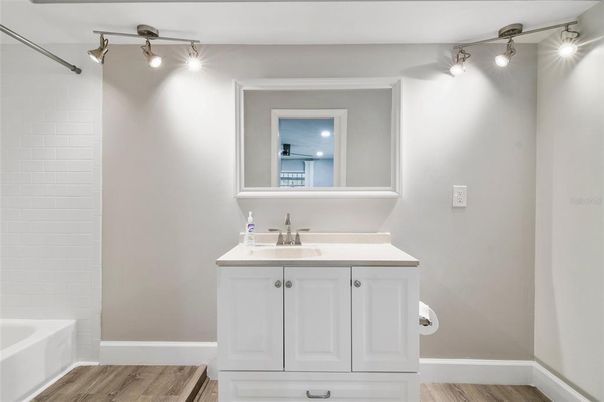 Bathroom, Interior, Wood Texture Flooring