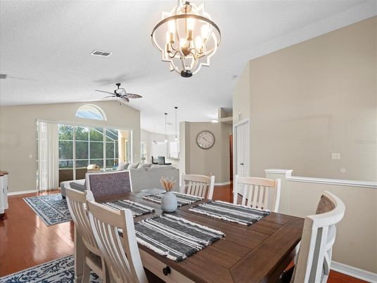 Chandelier, Dining room, Interior, Living room, Pendant Lights, Wood Texture Flooring