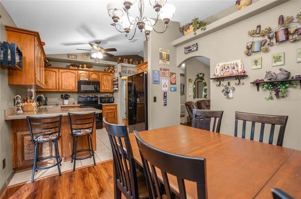 Chandelier, Dining room, Interior, Kitchen, Wood Texture Flooring