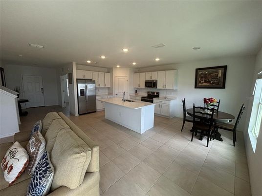 Dining room, Interior, Kitchen, Recessed Lighting, Stainless Steel Appliances