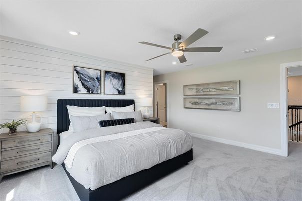 Bedroom, Interior, Recessed Lighting