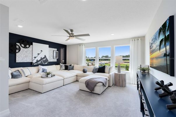 Interior, Living room, Recessed Lighting