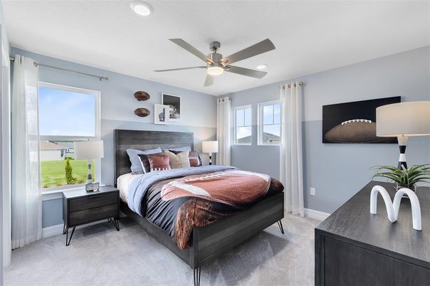 Bedroom, Interior, Recessed Lighting
