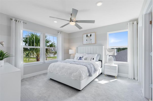 Bedroom, Interior, Recessed Lighting