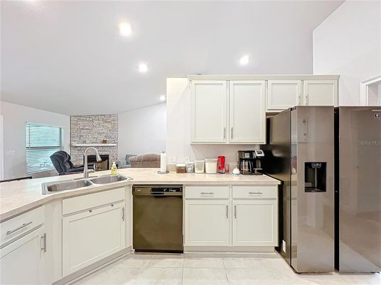 Interior, Kitchen, Recessed Lighting, Stone Walls