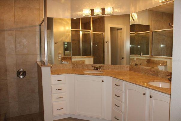 Bathroom, Dual Sink Vanities, Glass Shower, Interior