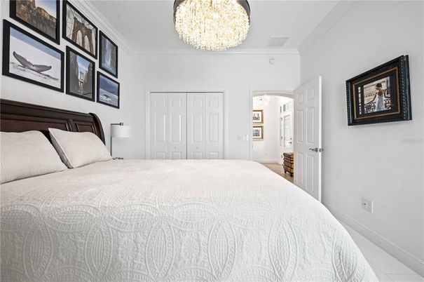 Bedroom, Chandelier, Interior