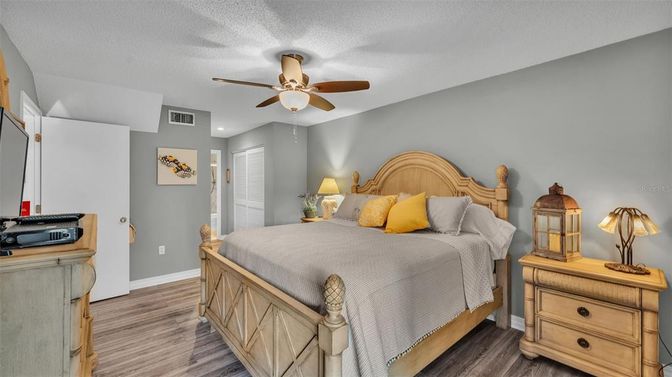 Bedroom, Interior, Wood Texture Flooring
