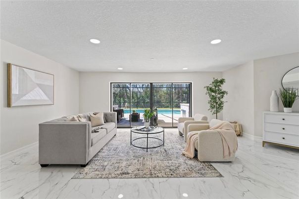 Interior, Living room, Marble, Recessed Lighting