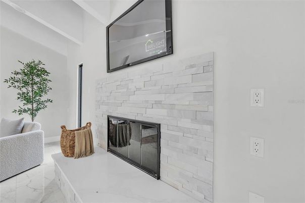 Fireplace, Interior, Marble, Stone Walls