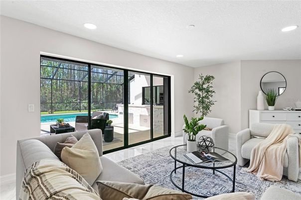 Interior, Living room, Recessed Lighting