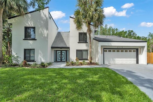 Attached, Backyard, Exterior, Facade, Farmhouse
