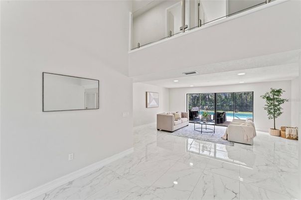 Interior, Living room, Marble, Recessed Lighting