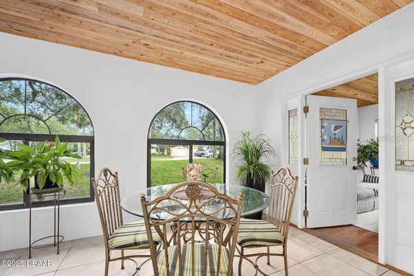 Dining room, Interior, Wooden Ceilings