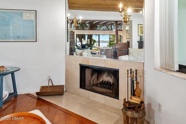 Chandelier, Fireplace, Interior, Wood Texture Flooring