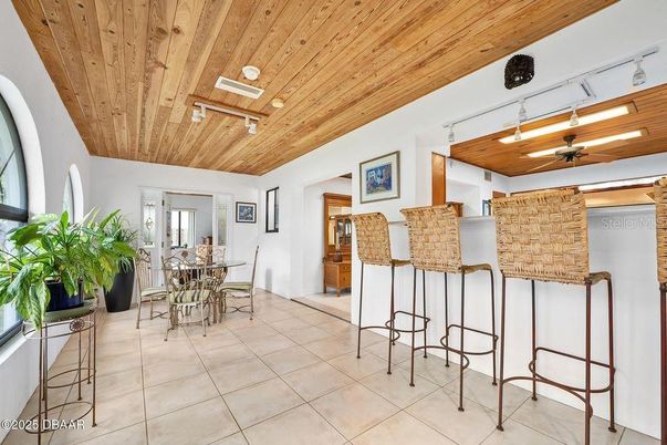 Dining room, Interior, Wooden Ceilings