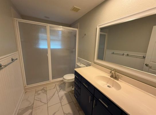 Bathroom, Glass Shower, Interior, Marble