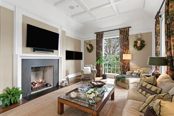 Fireplace, Interior, Living room, Wood Texture Flooring