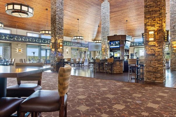 Dining room, Interior, Pendant Lights, Wood Texture Flooring, Wooden Walls