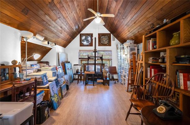 Home Office, Interior, Wooden Ceilings, Wood Texture Flooring