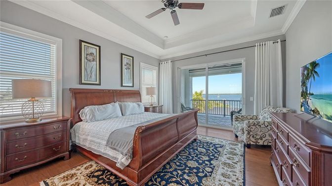 Bedroom, Interior, Water, Wood Texture Flooring