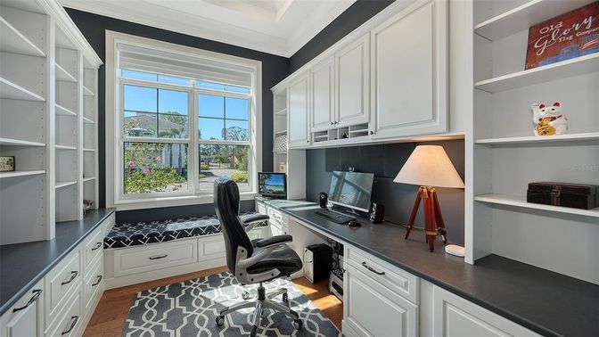 Home Office, Interior, Wood Texture Flooring