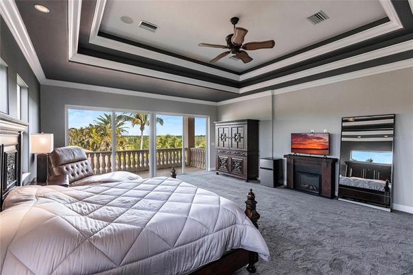 Bedroom, Fireplace, Interior, Recessed Lighting