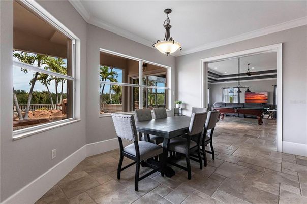 Billiard Table, Dining room, Game Room, Interior, Pendant Lights