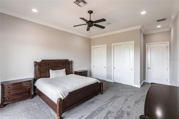 Bedroom, Interior, Recessed Lighting