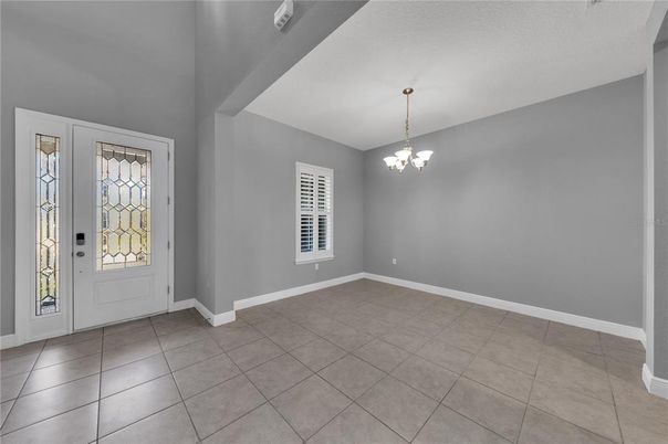 Chandelier, Empty room, Interior