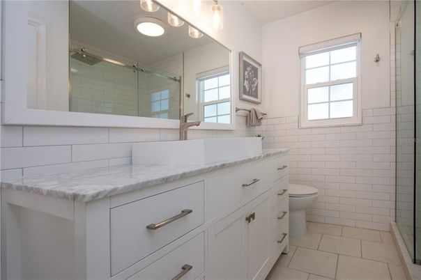 Bathroom, Dual Sink Vanities, Glass Shower, Interior