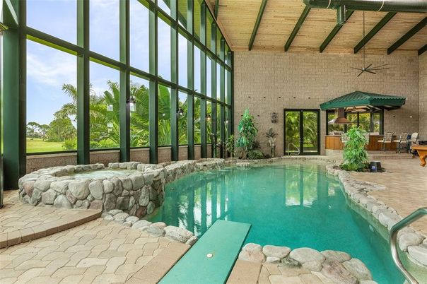 Interior, Pool, Stone Walls, Sun Room, Wooden Beams, Wooden Ceilings