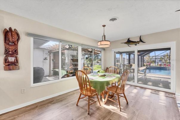 Dining room, Interior, Wood Texture Flooring