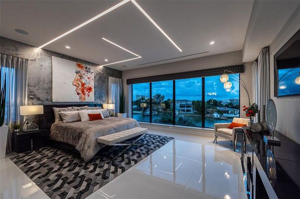 Bedroom, Interior, Recessed Lighting