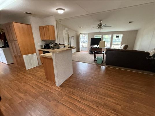 Interior, Kitchen, Wood Texture Flooring