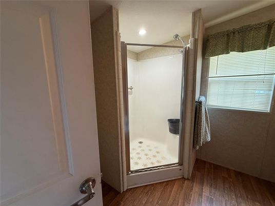 Bathroom, Interior, Recessed Lighting, Wood Texture Flooring