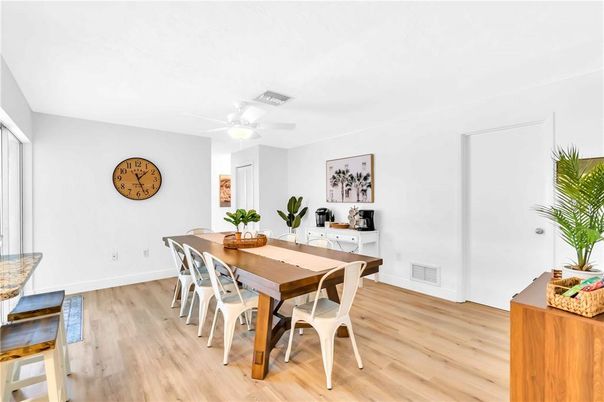 Dining room, Interior, Wood Texture Flooring