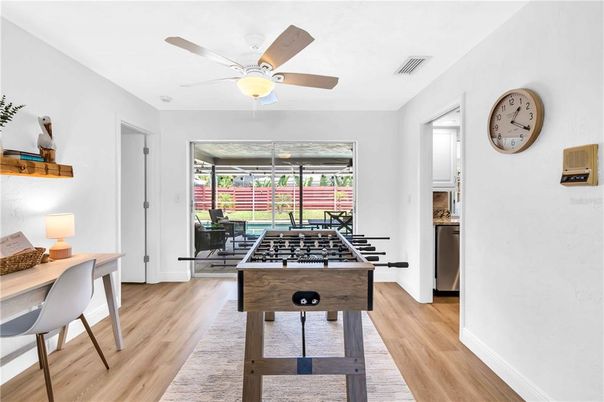 Game Room, Interior, Wood Texture Flooring