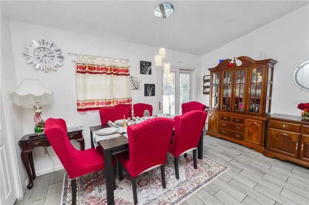 Chandelier, Dining room, Interior, Pendant Lights, Wood Texture Flooring