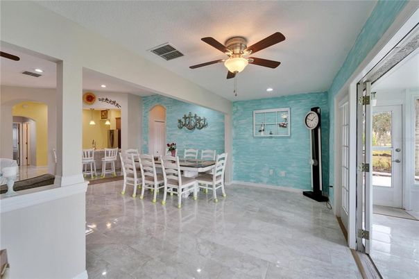 Dining room, Interior, Recessed Lighting