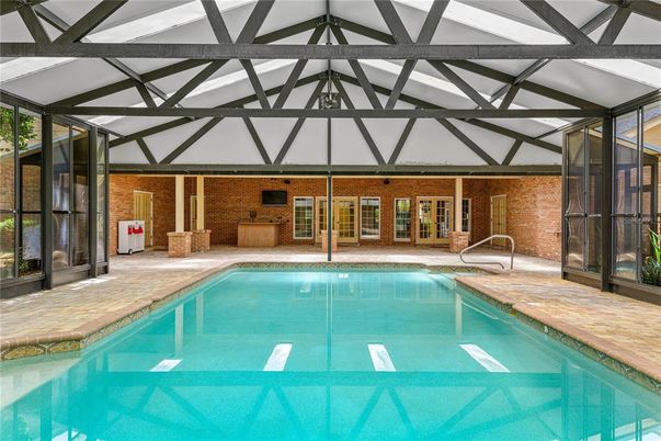 Glass Ceilings, Interior, Pool, Stone Walls, Sun Room