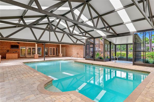 Glass Ceilings, Interior, Pool, Stone Walls, Sun Room