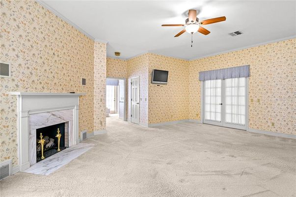 Empty room, Fireplace, Interior