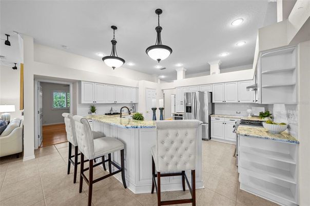 Interior, Kitchen, Pendant Lights, Recessed Lighting, Stainless Steel Appliances